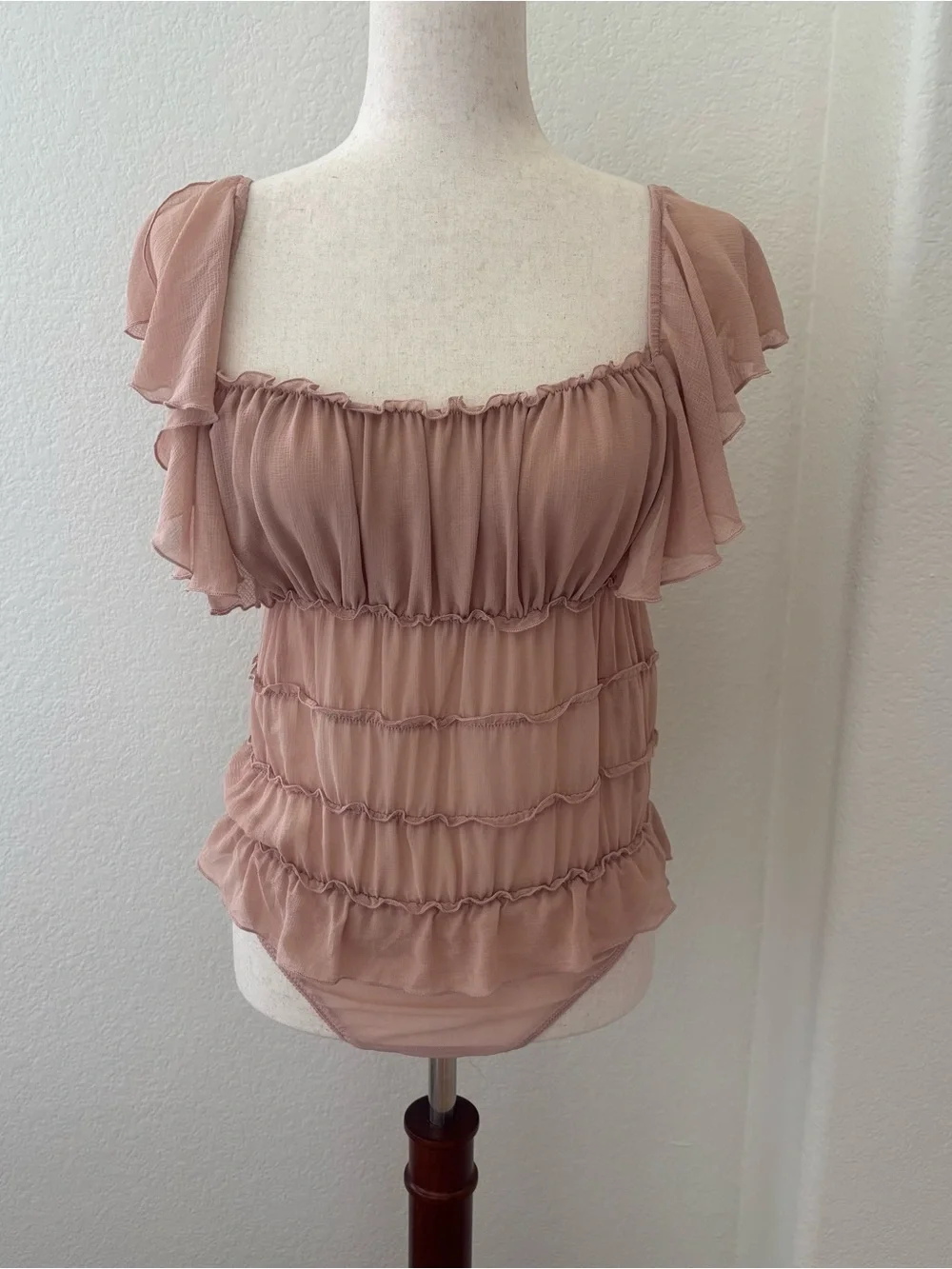 Free People Juliet Ruffle bodysuit size Medium